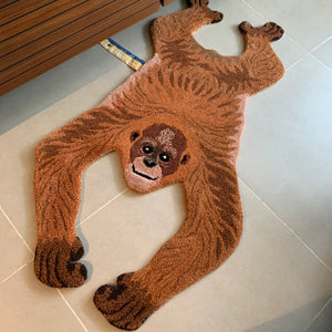 Oddly Orang Utan Wool Rug Small