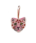 Loony Pink Leopard Cub Wool Hanger