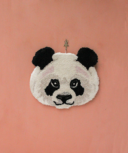 
                
                    Load image into Gallery viewer, Plumpy Panda Head Wool Rug
                
            