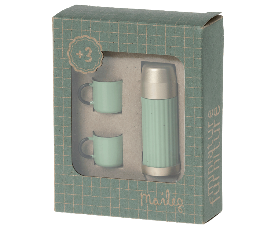 Maileg Thermos and Cups | Mint