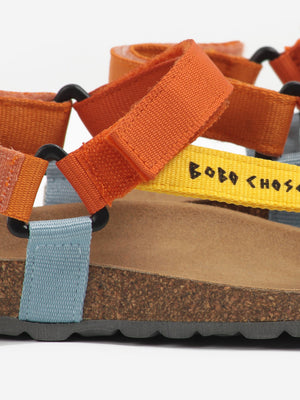 Colour Block Straps Sandals