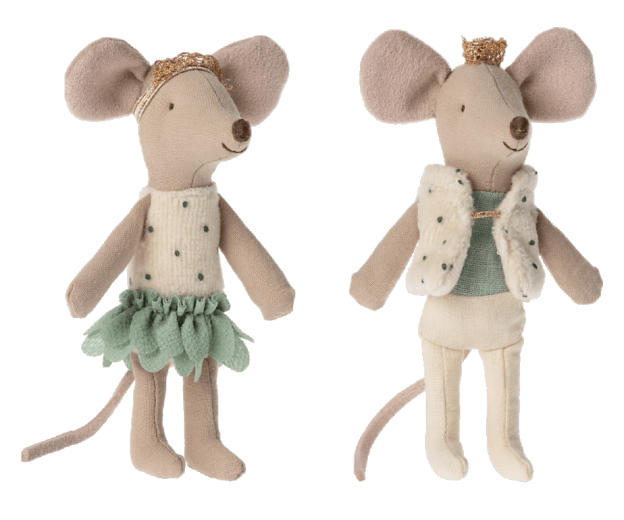 Royal Twins Mice Little Sister and Brother Mouse in Matchbox