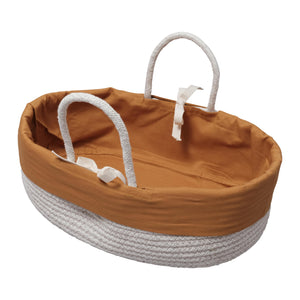 Organic Doll Basket with Cover | Ochre