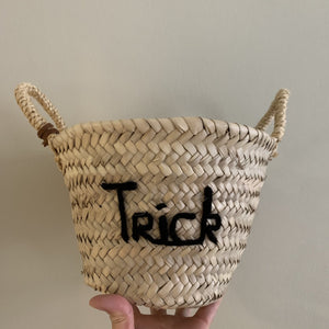 
                
                    Load image into Gallery viewer, Halloween Edition &amp;#39;Trick or Treat&amp;#39; Double Sided Embroidered Mini Basket
                
            