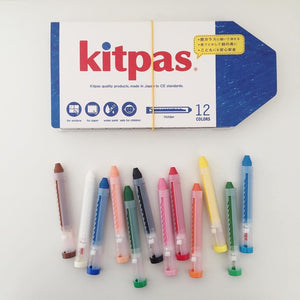 
                
                    Load image into Gallery viewer, Large Crayons in Holder by Kitpas (12 Colours)
                
            