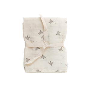 Pigeons Muslin Swaddle Blanket by Main Sauvage