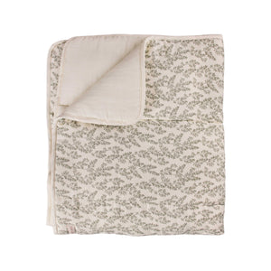 Bay Leaves Quilted Blanket | 120 x 100 cm
