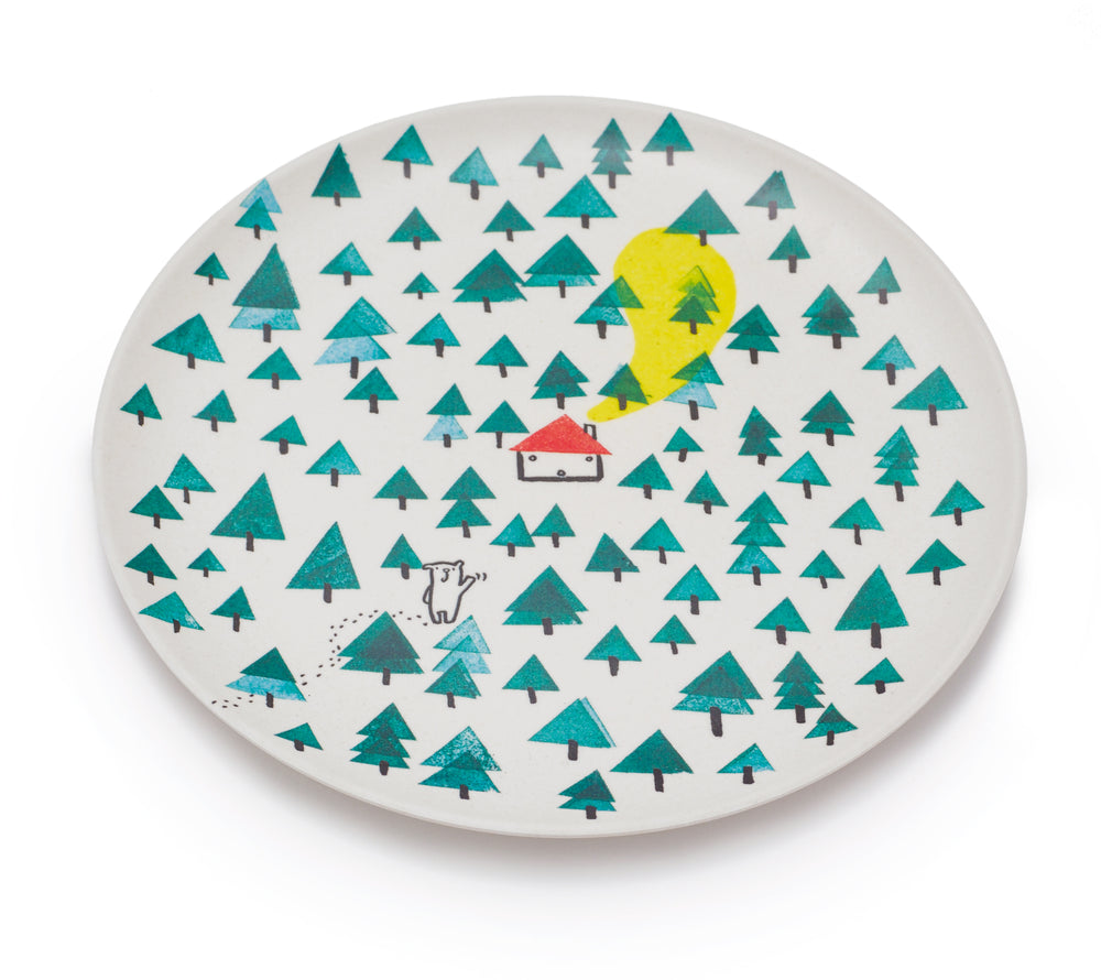 Bamboo Plate | Bear in the Woods