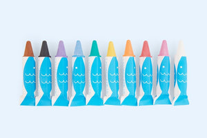 Bath Crayons Set 10 Colours with Sponge