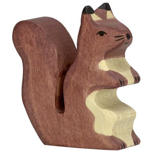 Brown Squirrel Wooden Figure