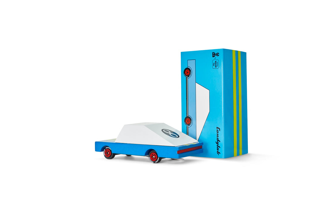 
                
                    Load image into Gallery viewer, Blue Racer #8 Candycar by Candylab Toys
                
            