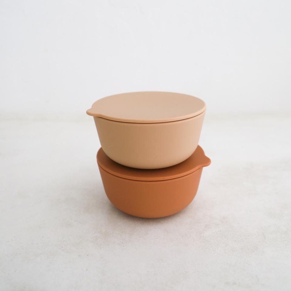 Rommer Silicone Bowl Set - Cinnamon/Nude