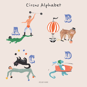 Circus Alphabet Poster by Atelier Mave