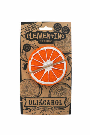 Clementino the Orange 100% Natural Rubber Teether by Oli & Carol