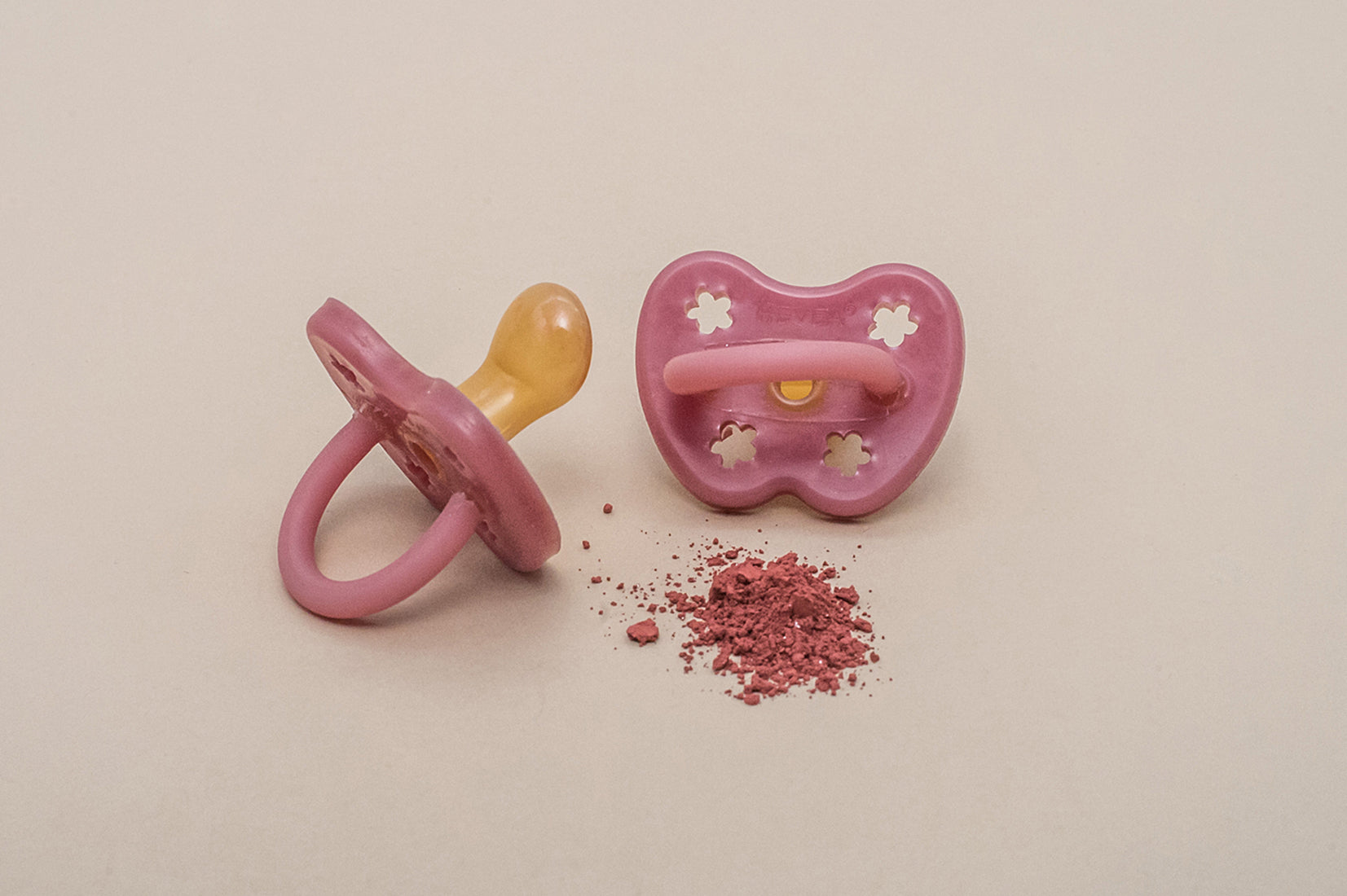 Pacifier 3-36 mth Round in Watermelon by Hevea | Baby Dubai UAE – The ...