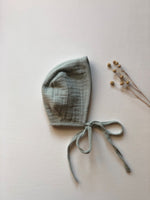 Cotton Gauze Round Bonnet for Minikane x Gordis 34cm Dolls | Light Green
