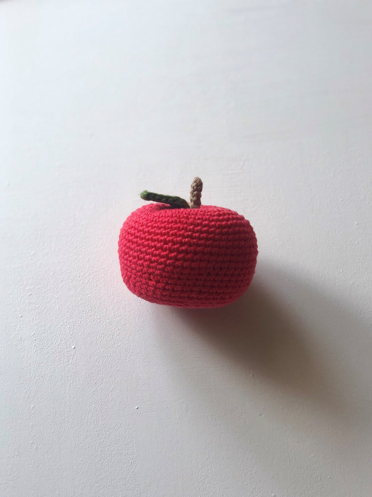 
                
                    Load image into Gallery viewer, Crochet Fruit Rattle | Apple
                
            