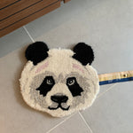 Plumpy Panda Head Wool Rug