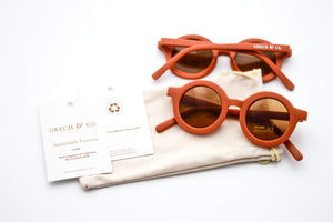 Grech & Co. Sustainable Kids Sunglasses with Matte Finish | Rust