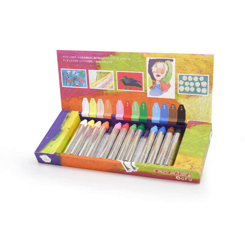 Ecru 12 Colours Crayons by Kitpas