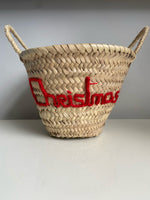 Embroidered 'Christmas' Mini Basket
