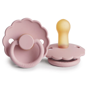 FRIGG Daisy Natural Rubber Pacifier Size 1 | 0-6 Months | 1PC - Baby Pink