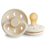 FRIGG Moon Phase Natural Rubber Pacifier Size 1 | 0-6 Months | 1PC - Cream