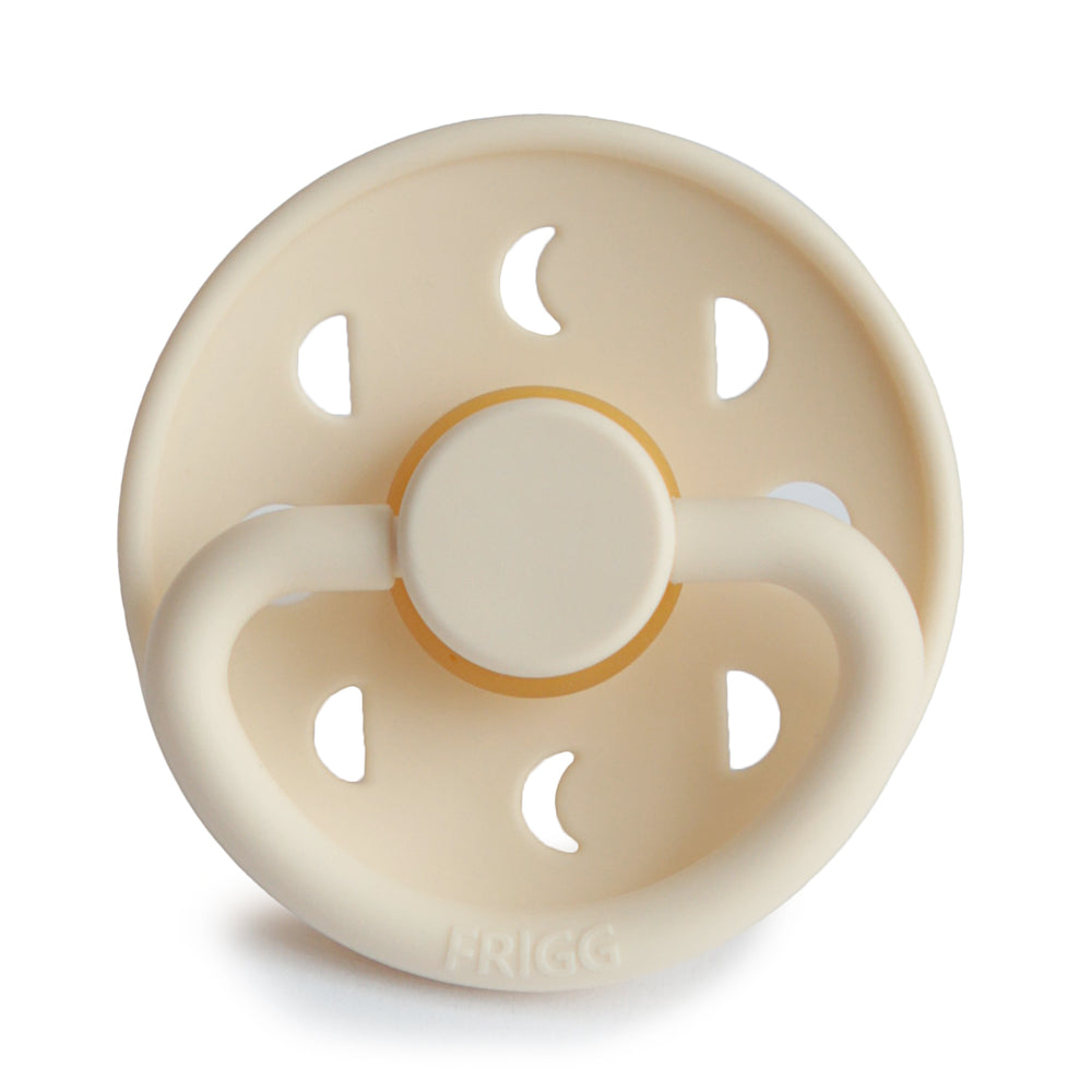FRIGG Moon Phase Natural Rubber Pacifier Size 1 | 0-6 Months | 1PC - Cream