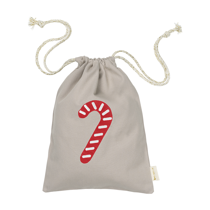 Candycane Embroidery Gift Bag