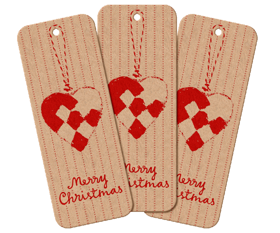 Gift Tags Christmas Heart 15 pcs