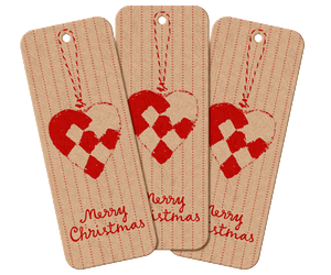 Gift Tags Christmas Heart 15 pcs