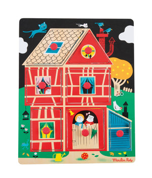 Home Sweet Home Wooden Peg Puzzle