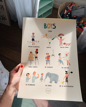 ‘Boys Can’ Poster by Garcon Milano