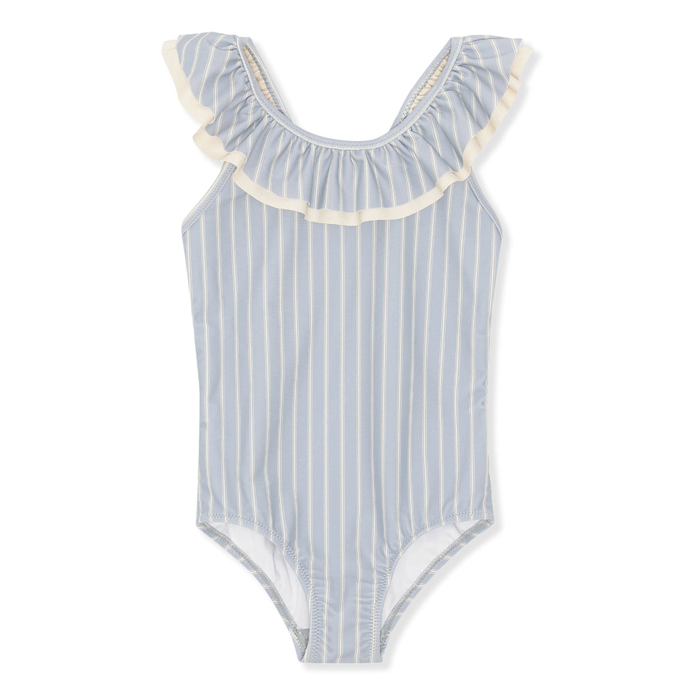
                
                    Load image into Gallery viewer, Moule Frill Swimsuit with UPV 50+ | Sailor Stripe
                
            