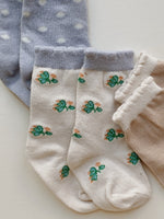 Frill Flower Socks Pack of 3 | Tuti