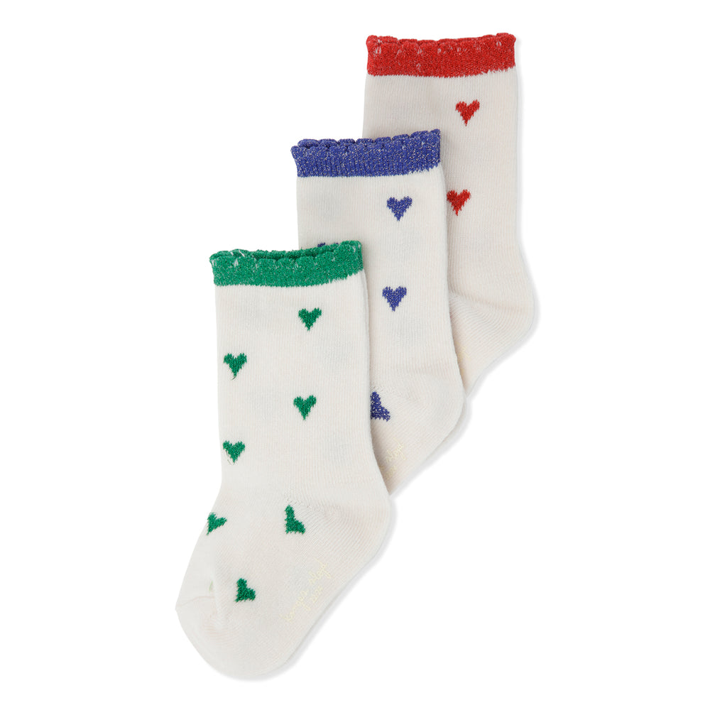 Heart Socks Pack of 3 | Summer Sand Hearts