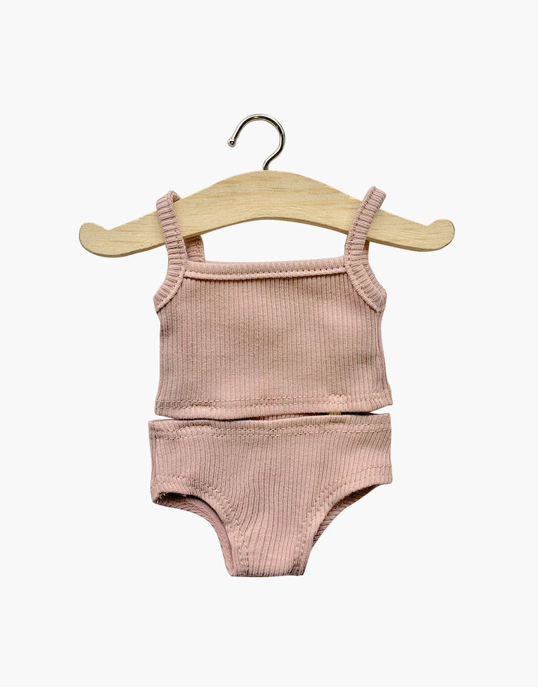 Ribbed Knit Girl's Doll Underwear | Orchid Pink for Minikane x Gordis Dolls