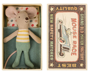 Maileg Little Brother Mouse in Matchbox