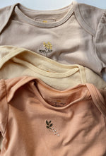 CUE 3 Pack Embroidery Bodysuit | Peach, Moonlight & Mandarin