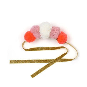 Pink Pom Pom Crown