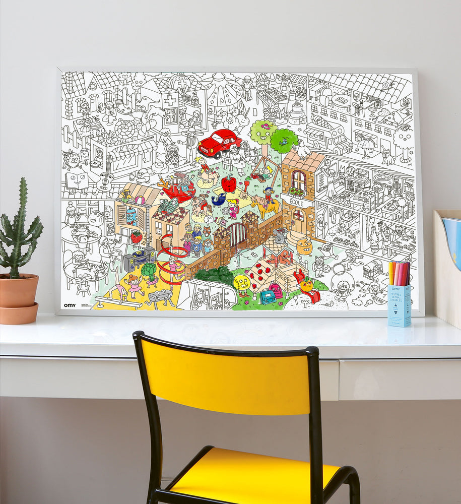 Giant Colouring Poster - Kids Life by OMY