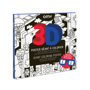 
                
                    Load image into Gallery viewer, Giant Colouring Poster - 3D Video Game by OMY
                
            
