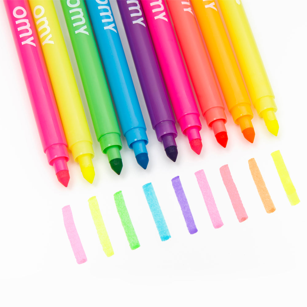 9 Neon Felt Pens