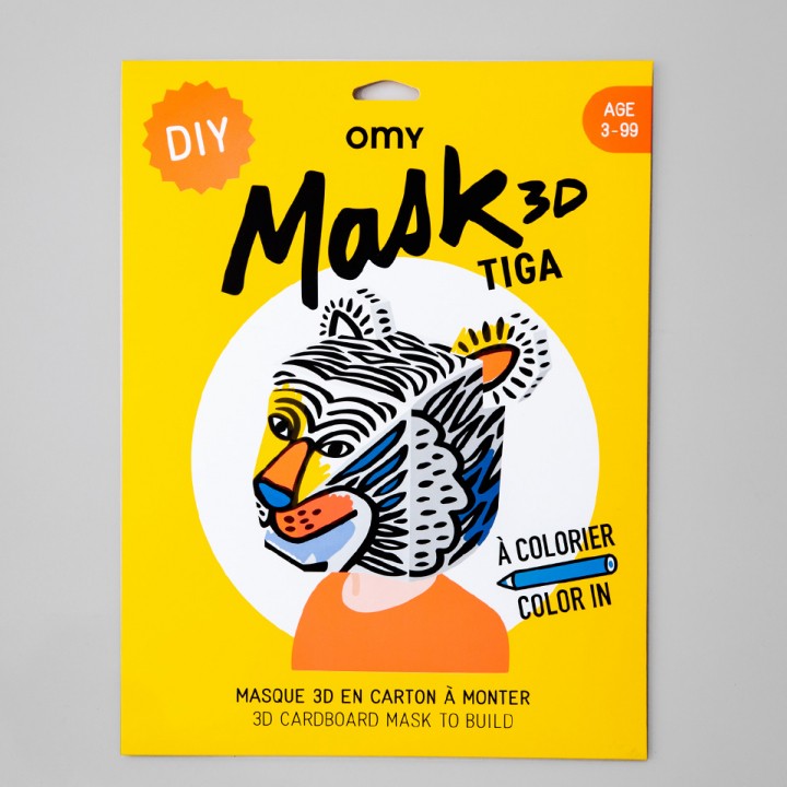 
                
                    Load image into Gallery viewer, OMY Tiga 3D Cardboard Colouring Mask
                
            