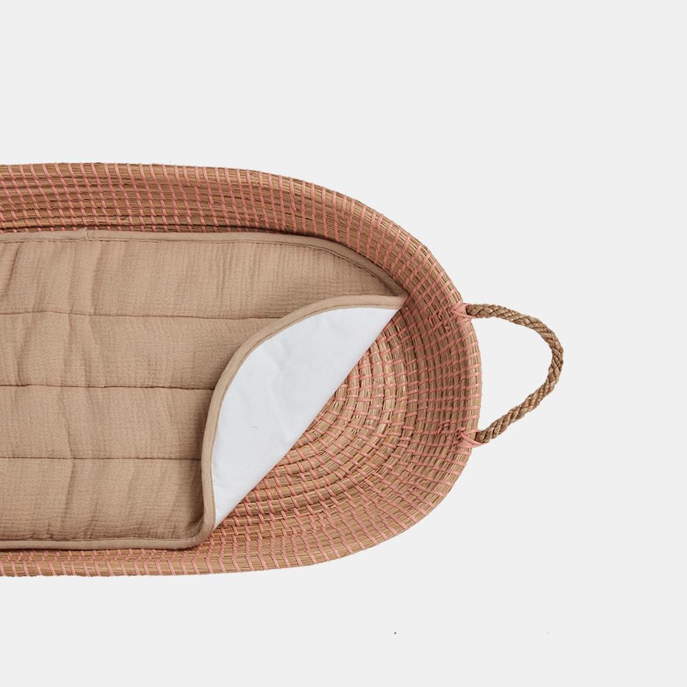 Olli Ella Changing Basket Luxe Organic Cotton Liner | Dune