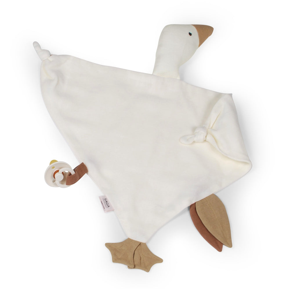 
                
                    Load image into Gallery viewer, Organic Cotton Goose Cuddle Cloth | Cream
                
            