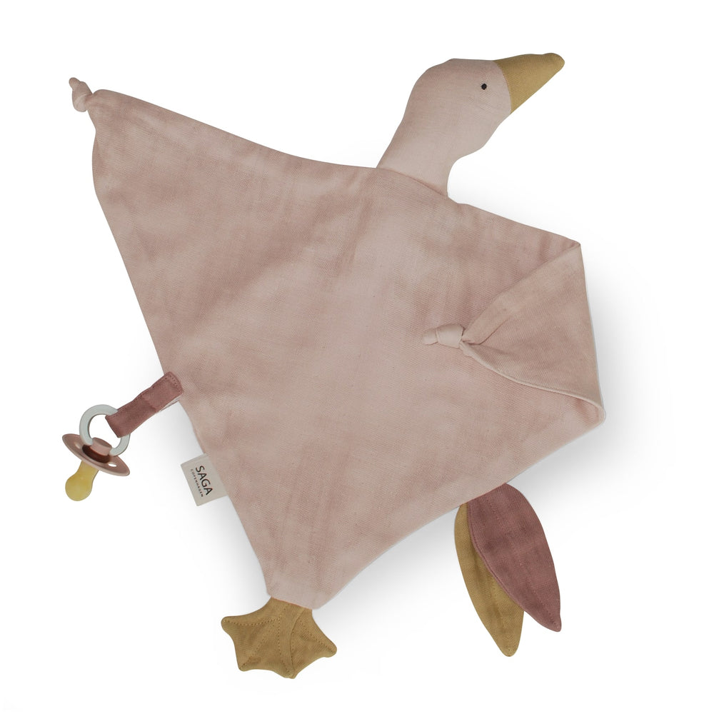Organic Cotton Goose Cuddle Cloth | Misty Rose