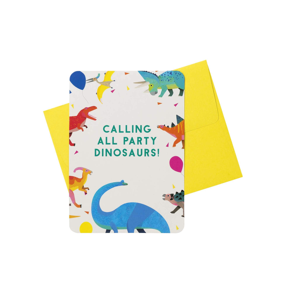 
                
                    Load image into Gallery viewer, Party Dinosaur Birthday Invitation Cards
                
            