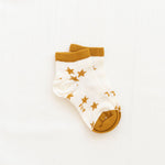 Printed Short Socks | Goldenrod Shooting Stars