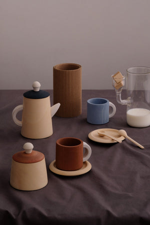 Wooden Tea Set - Terra & Blue